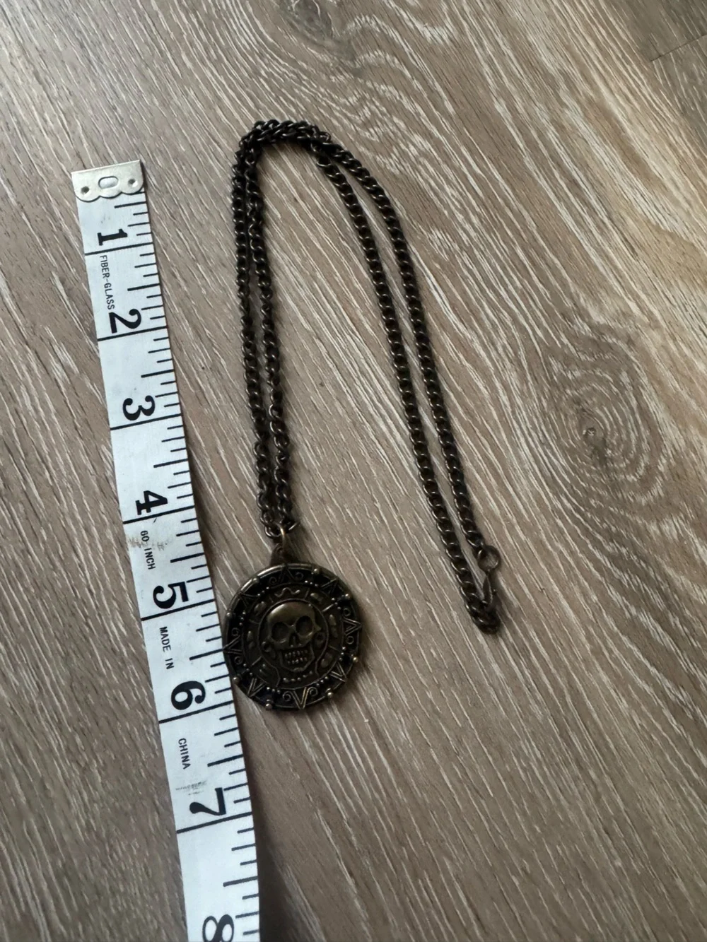 Disney Pirates of the Caribbean Skull Medallion Pendant Necklace